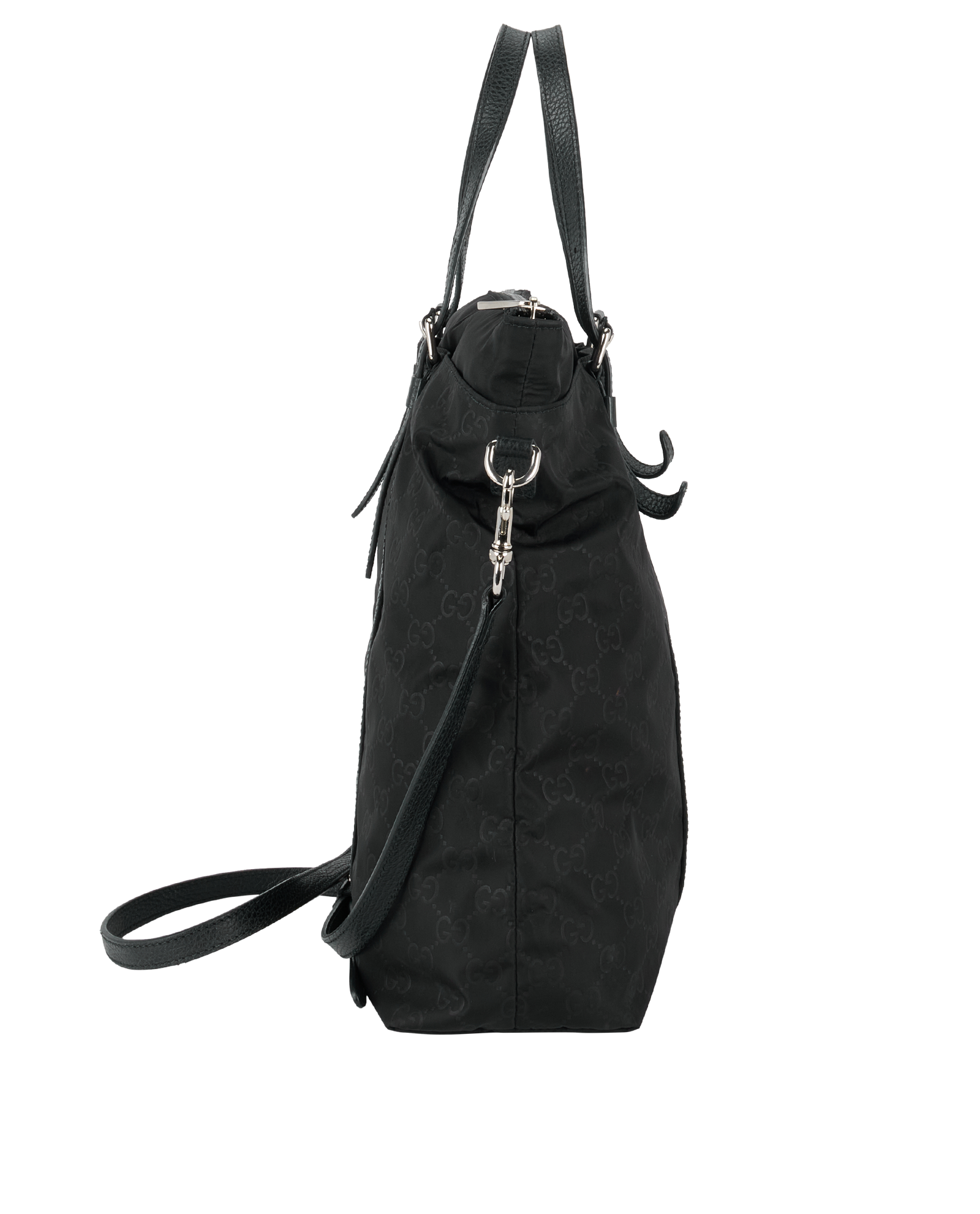 GG Tote, &pound;300, Handbags, Black, Nylon, Side view